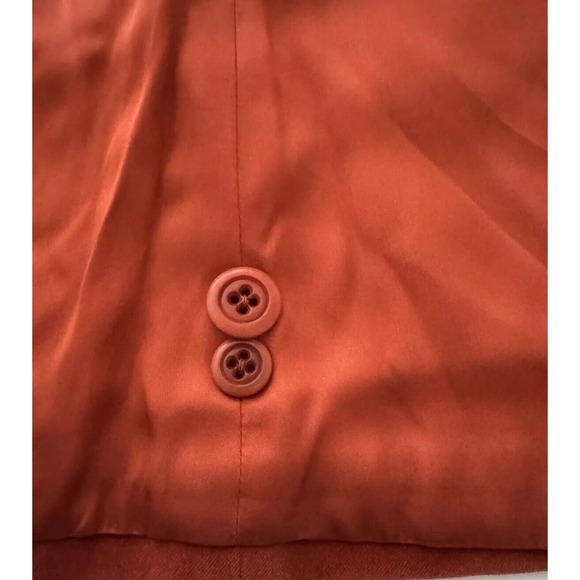 MaxMara Weekend Blazer 12 Red/Orange Cotton Stretch Velveteen Lined Jacket Italy - Picture 9 of 14